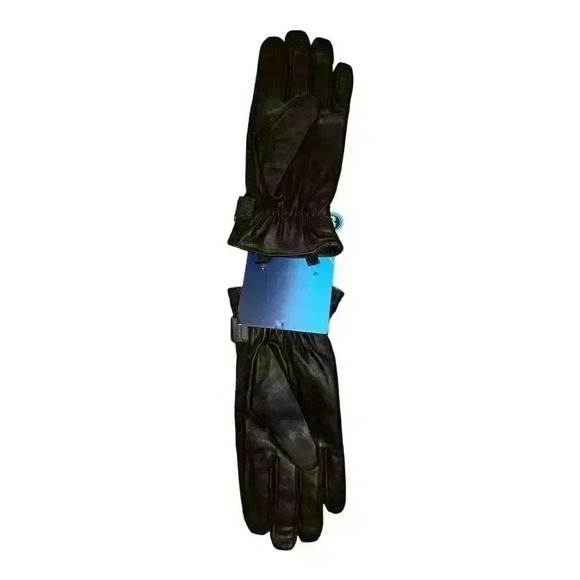 NWT Isotoner Mens Brown Smart Touch Genuine Leather Gloves, Large - Picture 2 of 5